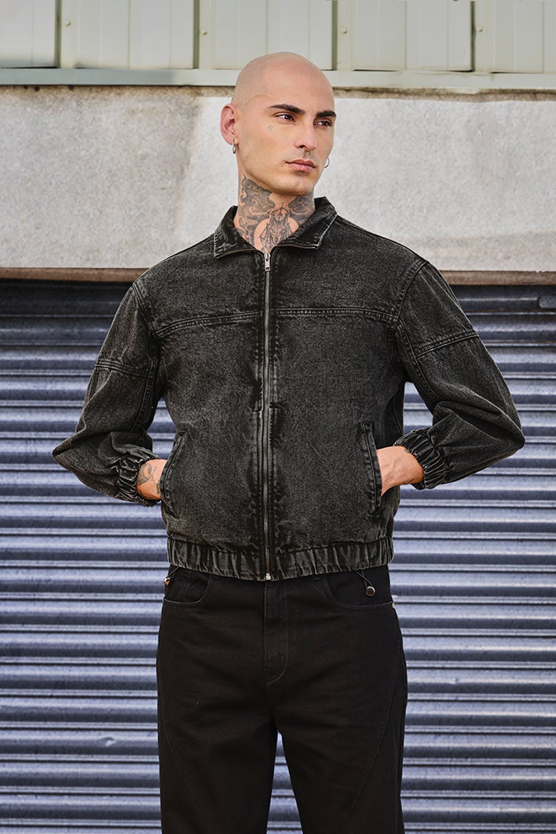 SNITCH GRIND Street Utility Denim Jacket - Image 3